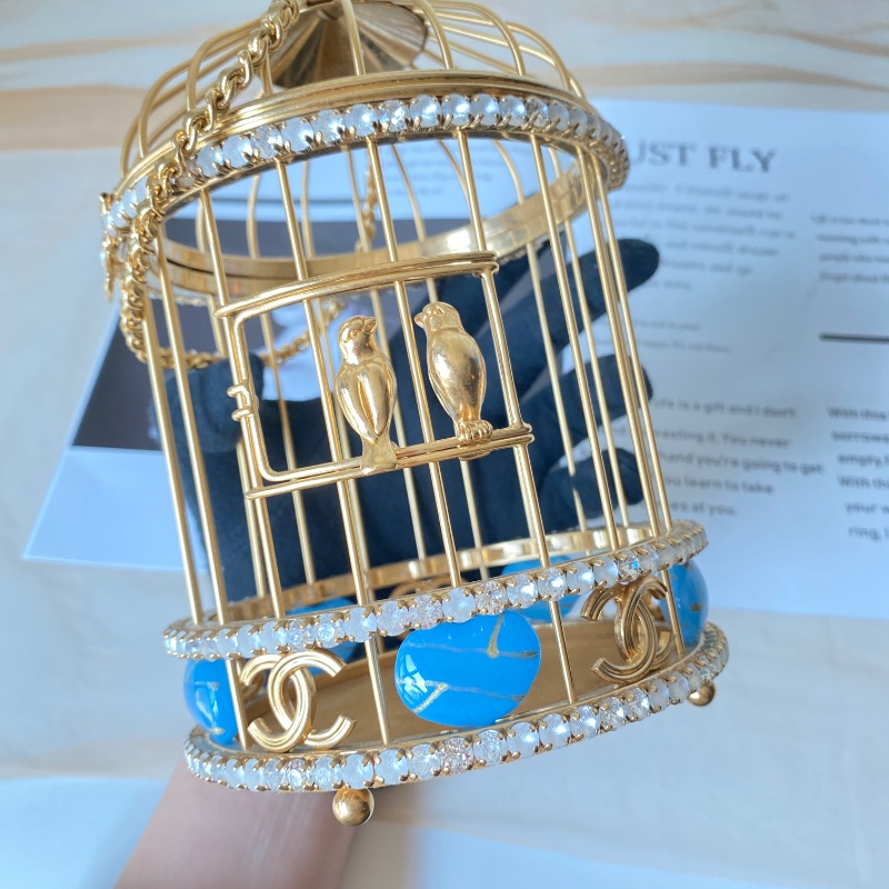 CHANEL Métiers d’art工坊系列 20Pre-Fall秋冬高定金絲雀鳥籠晚宴包-11