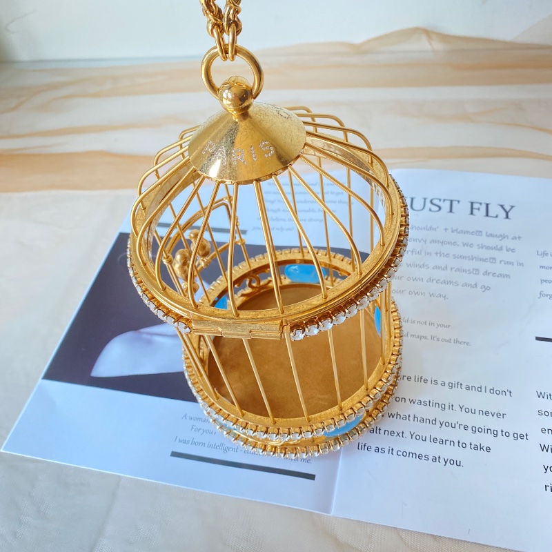 CHANEL Métiers d’art工坊系列 20Pre-Fall秋冬高定金絲雀鳥籠晚宴包-14