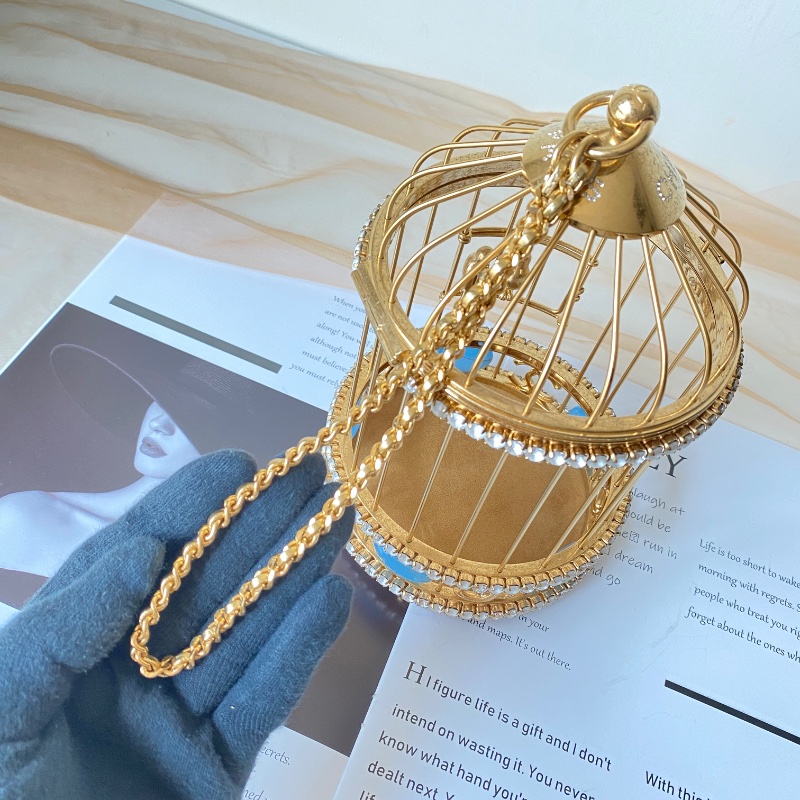 CHANEL Métiers d’art工坊系列 20Pre-Fall秋冬高定金絲雀鳥籠晚宴包-15