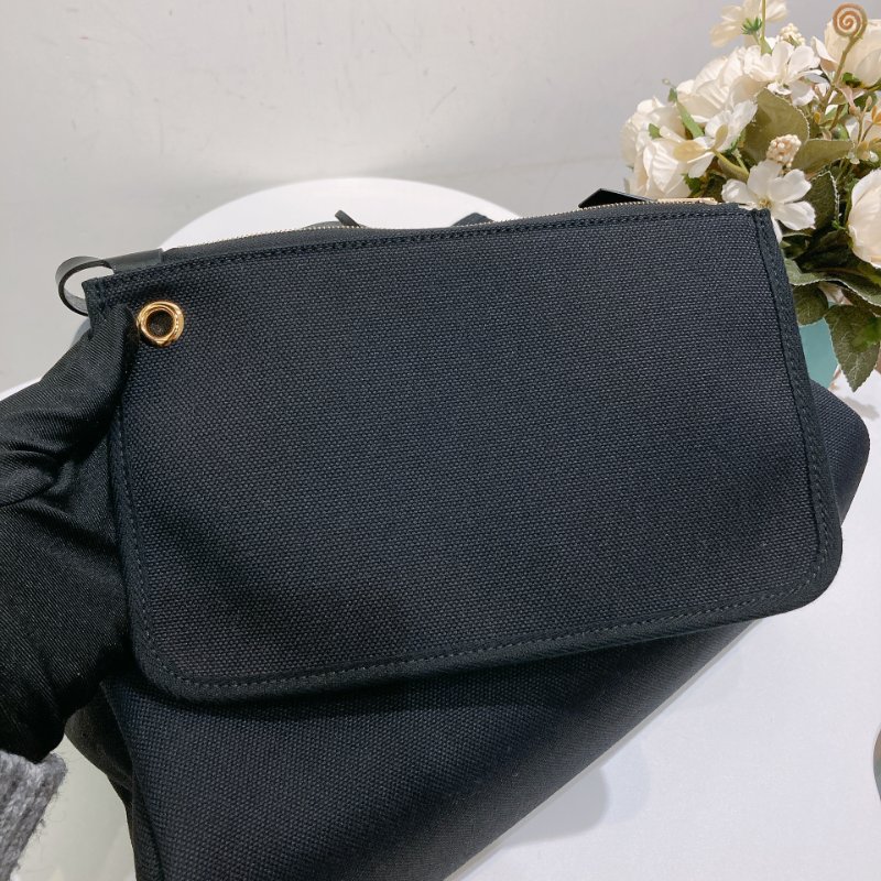 TW4708  Hermes 愛馬仕 手拎 肩背包 帆布拼皮 黑金扣Herbag 31 Black x GHW-18