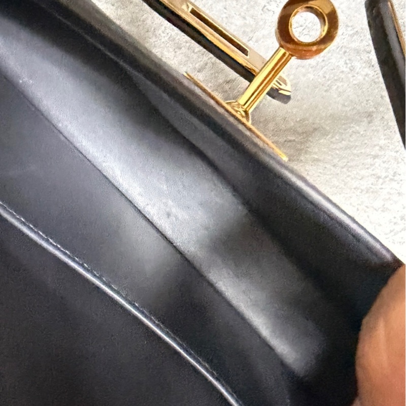 台灣購證全新✨HERMES Kelly Elan 石板灰 Epsom皮 W刻 金扣 85 ARDOISE-10