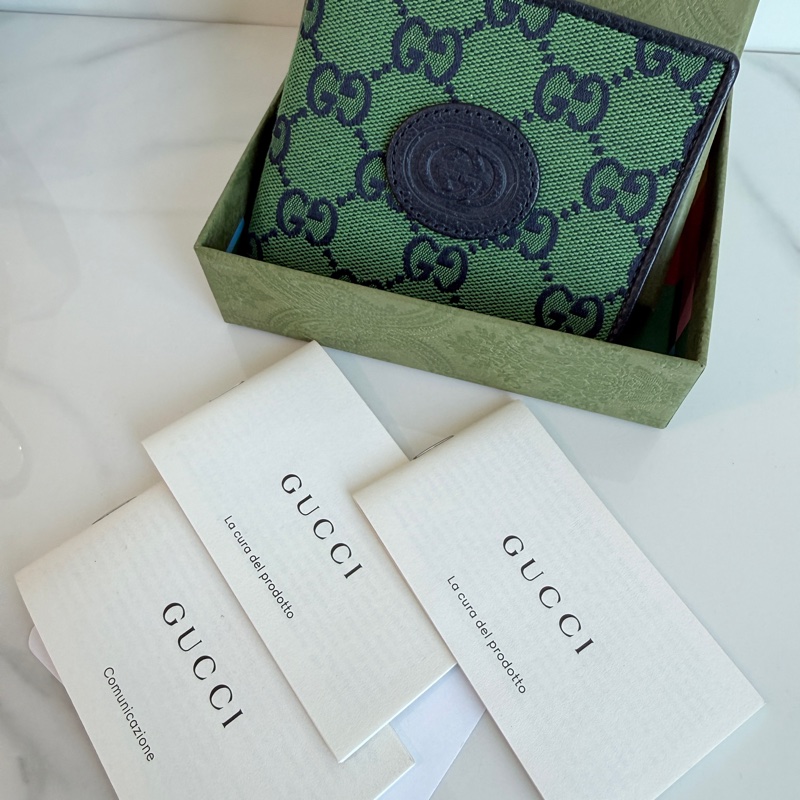 全新✨Gucci 對折短夾 對開短夾 錢包-0