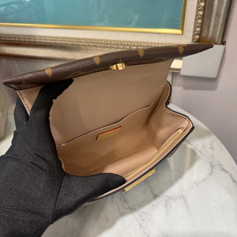 LV 原花Cluny Mini金釦下蓋手提肩斜背包M46055-5