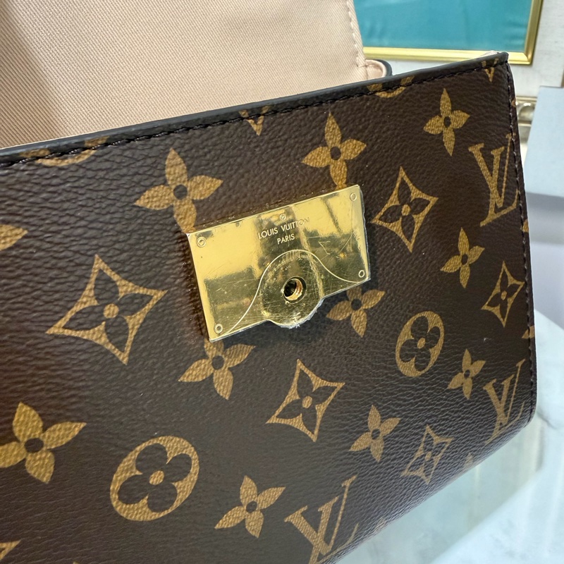 LV 原花Cluny Mini金釦下蓋手提肩斜背包M46055-7