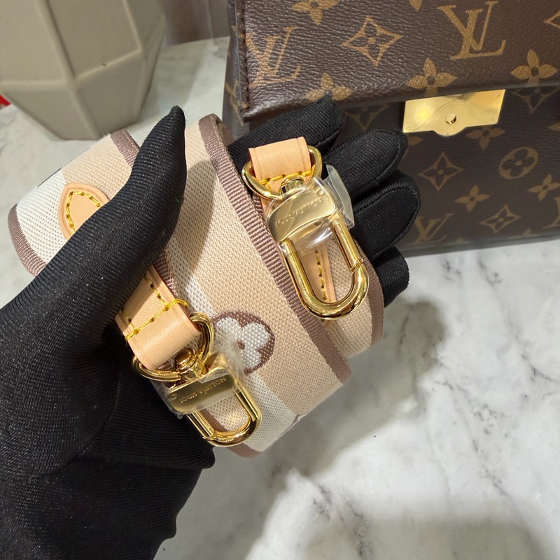 LV 原花Cluny Mini金釦下蓋手提肩斜背包M46055-8