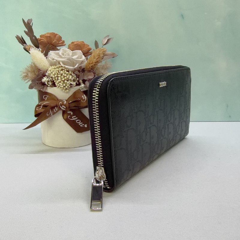 DIOR Oblique Galaxy 緹花拉鍊長夾-3