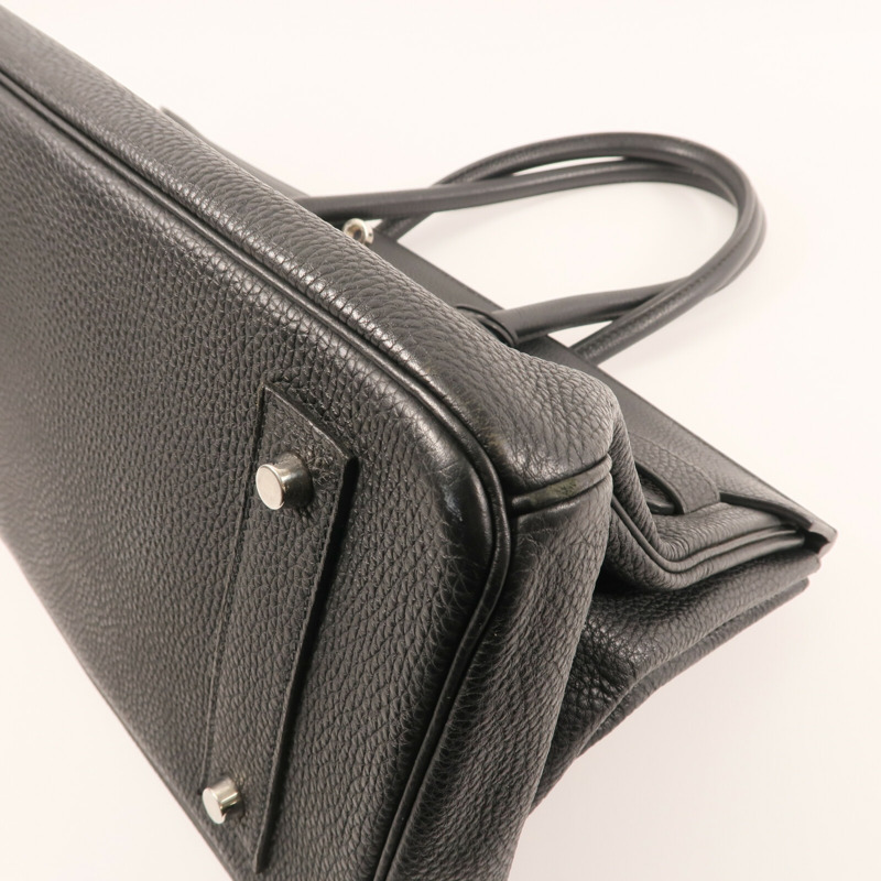 HERMES Togo皮革Shoulder Birkin銀扣肩背袋Noir-5