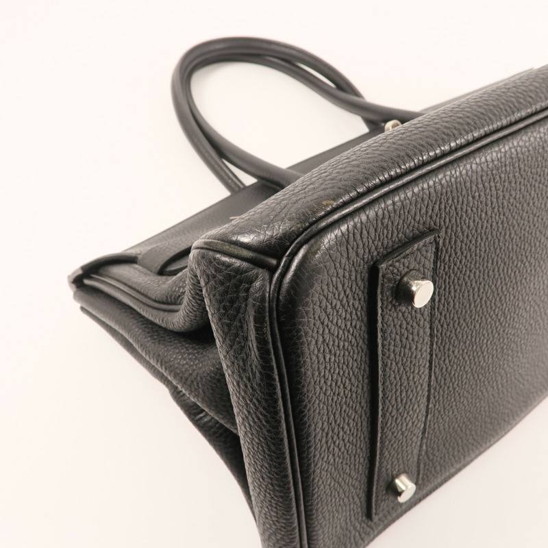 HERMES Togo皮革Shoulder Birkin銀扣肩背袋Noir-6