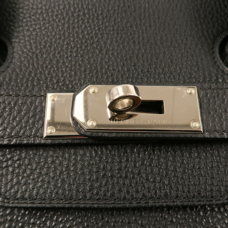 HERMES Togo皮革Shoulder Birkin銀扣肩背袋Noir-9