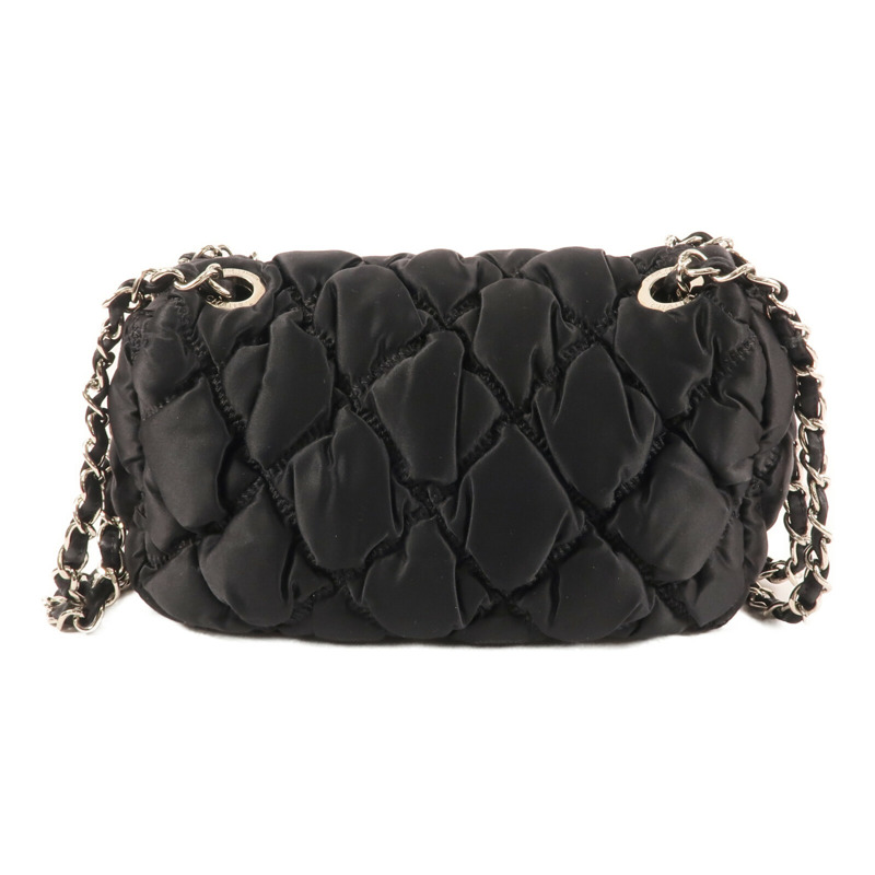 CHANEL 尼龍Shoulder Bag銀扣鏈帶肩背袋-1