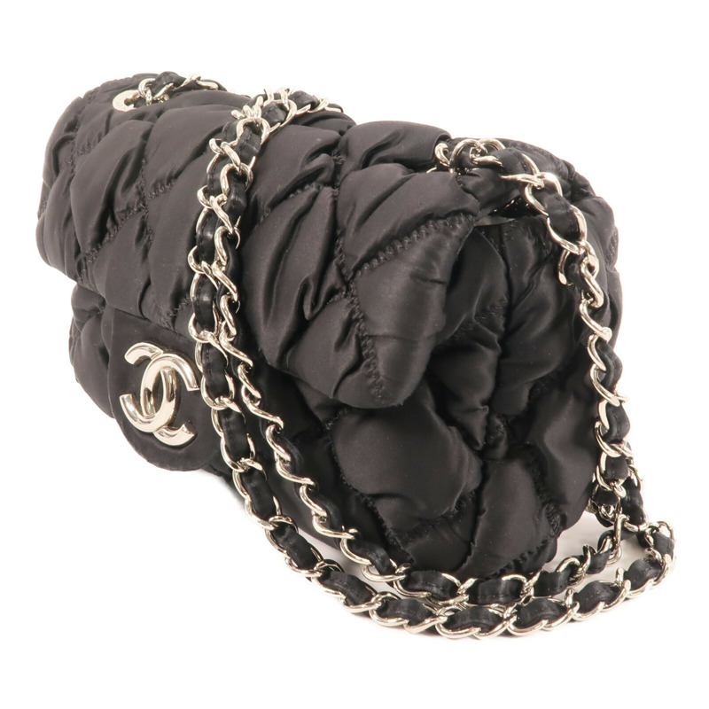 CHANEL 尼龍Shoulder Bag銀扣鏈帶肩背袋-2