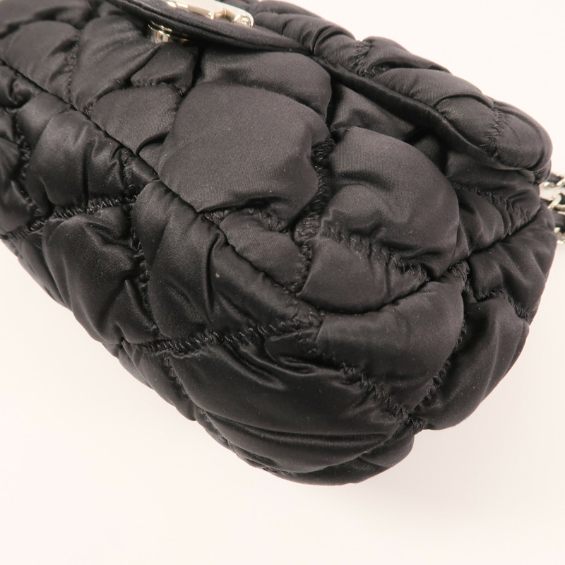 CHANEL 尼龍Shoulder Bag銀扣鏈帶肩背袋-7
