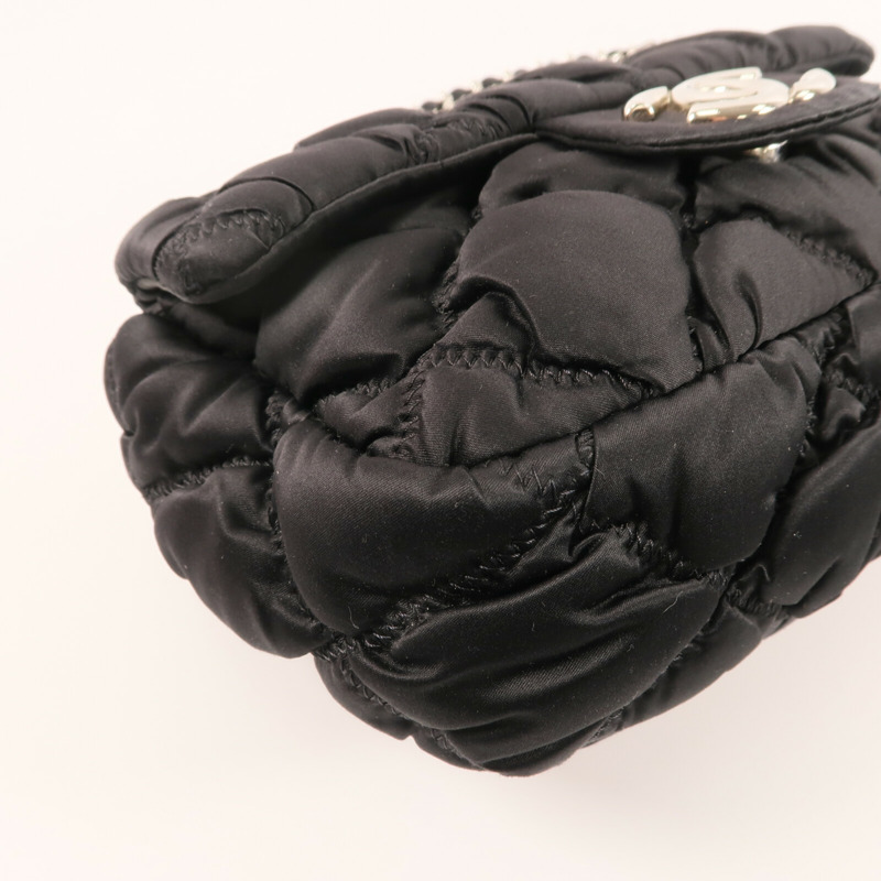 CHANEL 尼龍Shoulder Bag銀扣鏈帶肩背袋-8