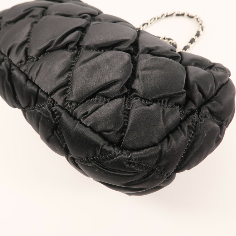 CHANEL 尼龍Shoulder Bag銀扣鏈帶肩背袋-9