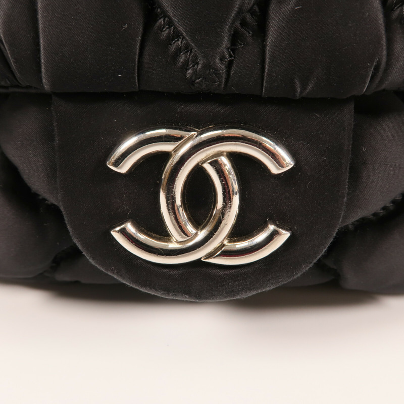 CHANEL 尼龍Shoulder Bag銀扣鏈帶肩背袋-11