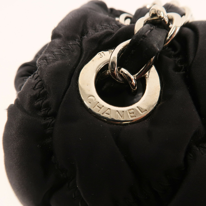 CHANEL 尼龍Shoulder Bag銀扣鏈帶肩背袋-12