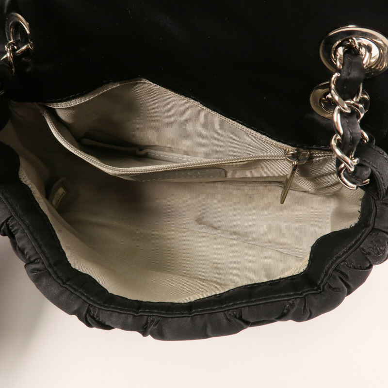 CHANEL 尼龍Shoulder Bag銀扣鏈帶肩背袋-13