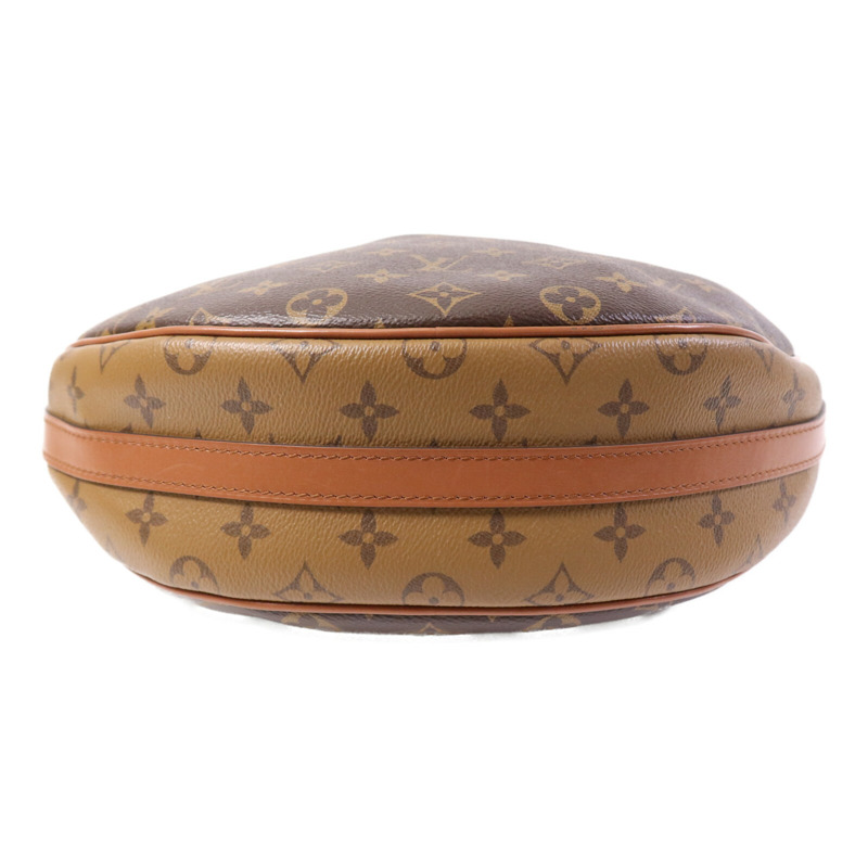 LOUIS VUITTON Monogram Reverse Loop Hobo金扣手挽肩背兩用袋棕色-3