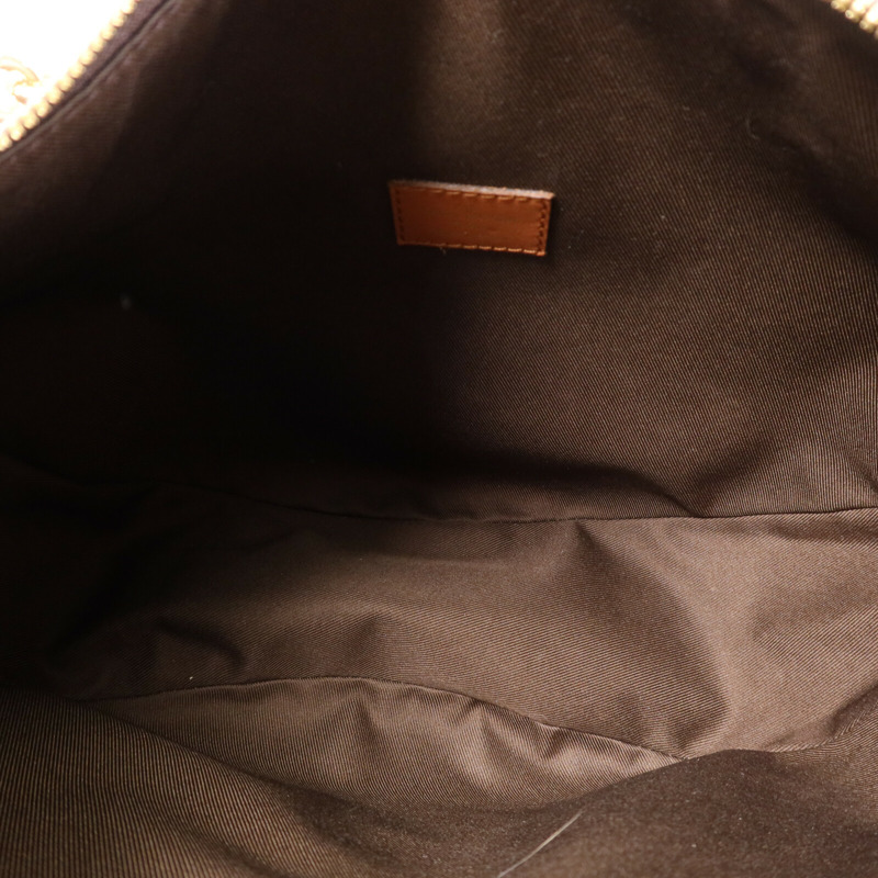 LOUIS VUITTON Monogram Reverse Loop Hobo金扣手挽肩背兩用袋棕色-4