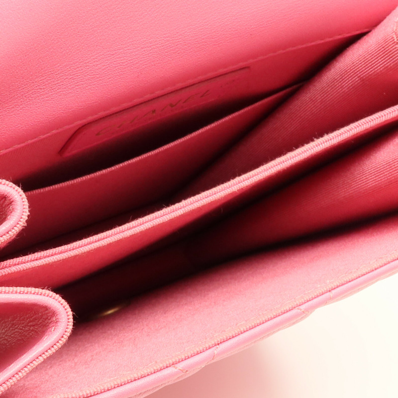 CHANEL 羊皮皮革North South Boy金扣鏈帶肩背袋-12