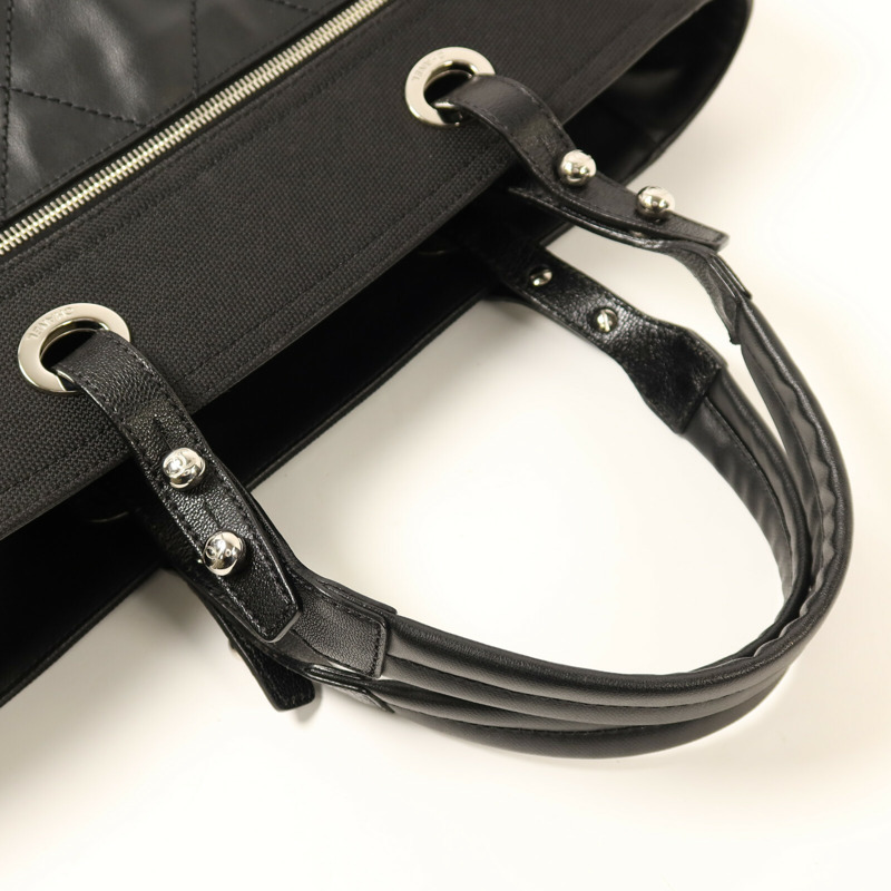 CHANEL 塗層帆布Biarritz Totebag MM銀扣手挽袋-7