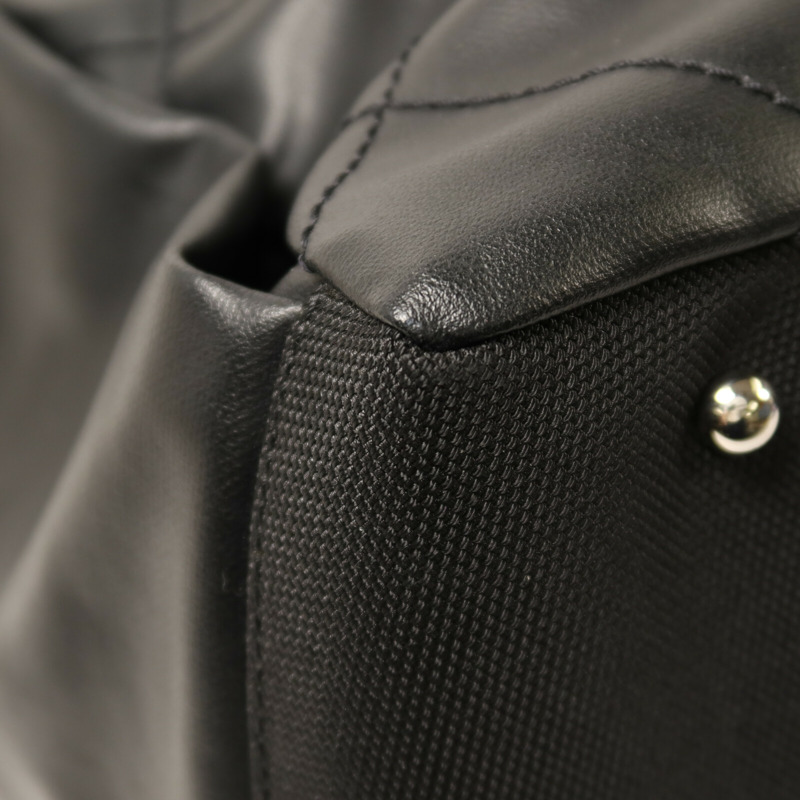 CHANEL 塗層帆布Biarritz Totebag MM銀扣手挽袋-11