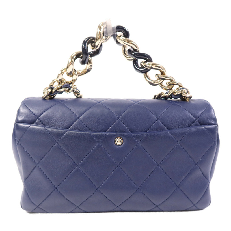 CHANEL 羊皮皮革Chain Shoulder Bag鏈帶手挽肩背兩用袋-1