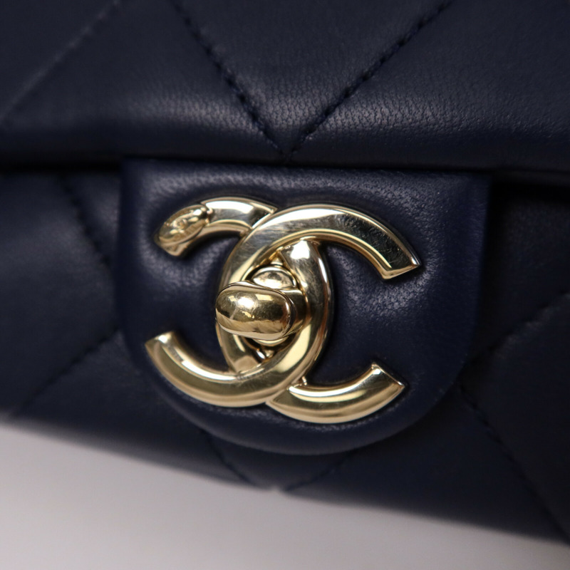CHANEL 羊皮皮革Chain Shoulder Bag鏈帶手挽肩背兩用袋-6