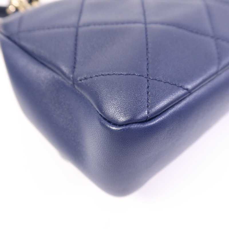 CHANEL 羊皮皮革Chain Shoulder Bag鏈帶手挽肩背兩用袋-13