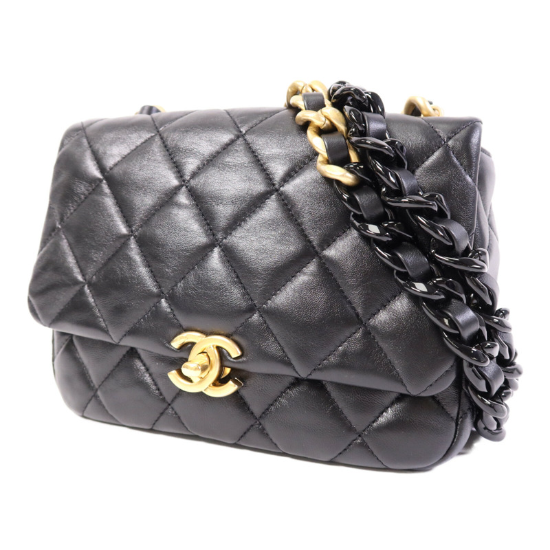 CHANEL 羊皮皮革Chain Shoulder Bag鏈帶肩背袋-2