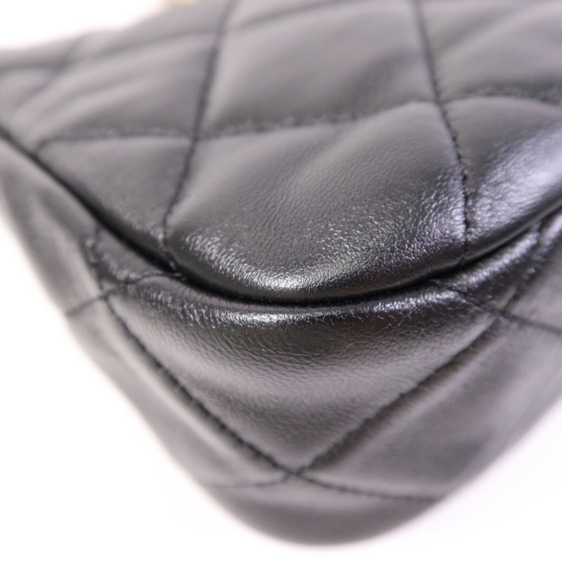 CHANEL 羊皮皮革Chain Shoulder Bag鏈帶肩背袋-13