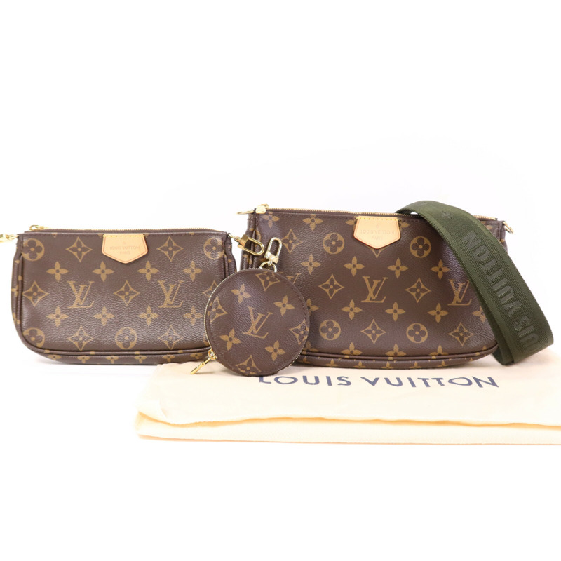 LOUIS VUITTON Monogram Multi Pochette Accessoires金扣肩背袋-10