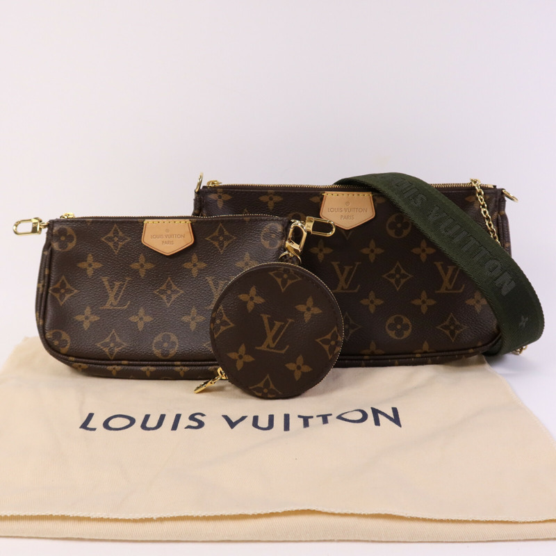 LOUIS VUITTON Monogram Multi Pochette Accessoires金扣肩背袋-16