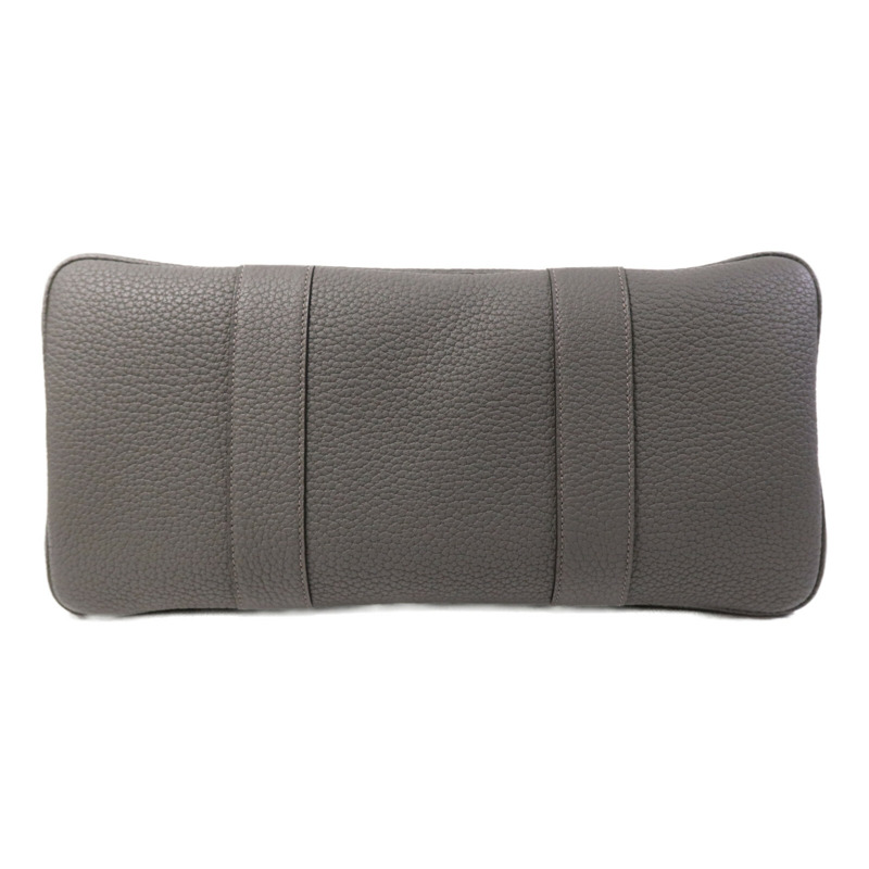 HERMES 帆布Garden Party PM銀扣手挽袋Beige/Gris Meyer-3