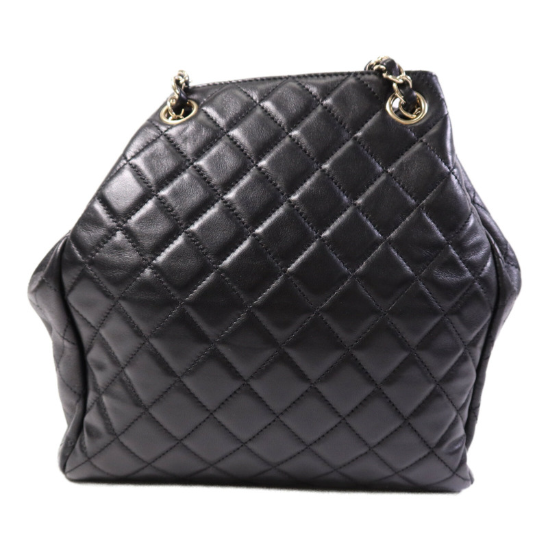 CHANEL 羊皮皮革Chain Shoulder Bag金扣鏈帶肩背袋-1