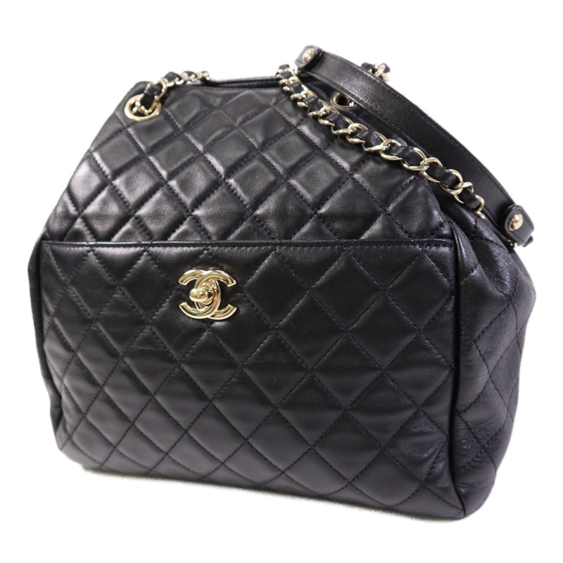 CHANEL 羊皮皮革Chain Shoulder Bag金扣鏈帶肩背袋-2