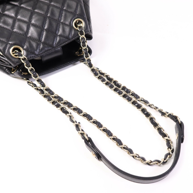 CHANEL 羊皮皮革Chain Shoulder Bag金扣鏈帶肩背袋-8
