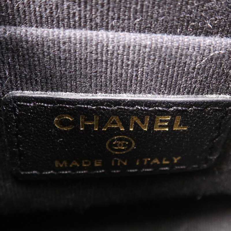 CHANEL 羊皮皮革Mini Flap Bag With Top Handle金扣手挽肩背兩用袋-5