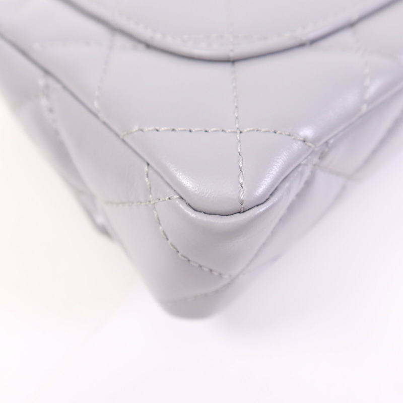 CHANEL 羊皮皮革Chain Shoulder金扣手挽肩背兩用袋-13
