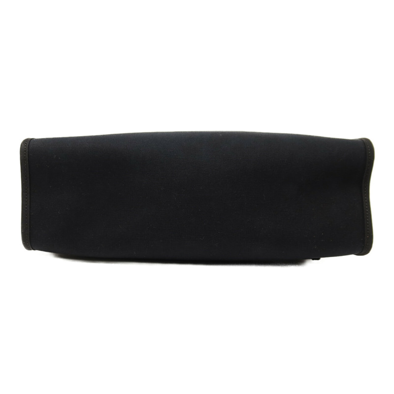 HERMES 帆布Herbag PM銀扣手挽肩背兩用袋Noir-3