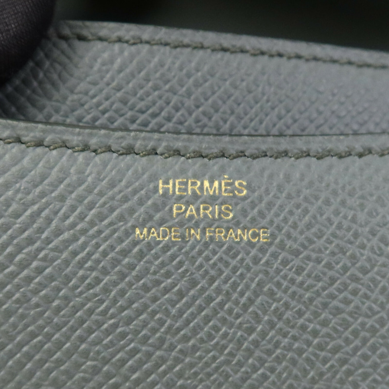 HERMES Epsom皮革Constance Mini金扣肩背袋Bleu Orage-5