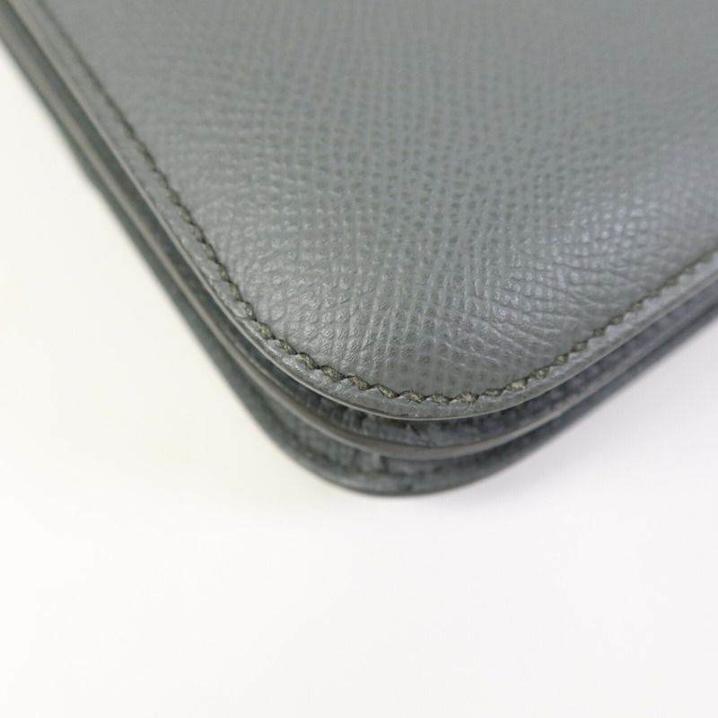 HERMES Epsom皮革Constance Mini金扣肩背袋Bleu Orage-9