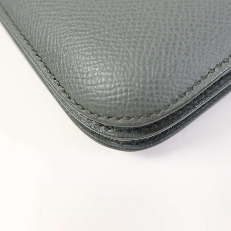 HERMES Epsom皮革Constance Mini金扣肩背袋Bleu Orage-12