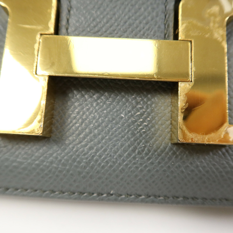 HERMES Epsom皮革Constance Mini金扣肩背袋Bleu Orage-13