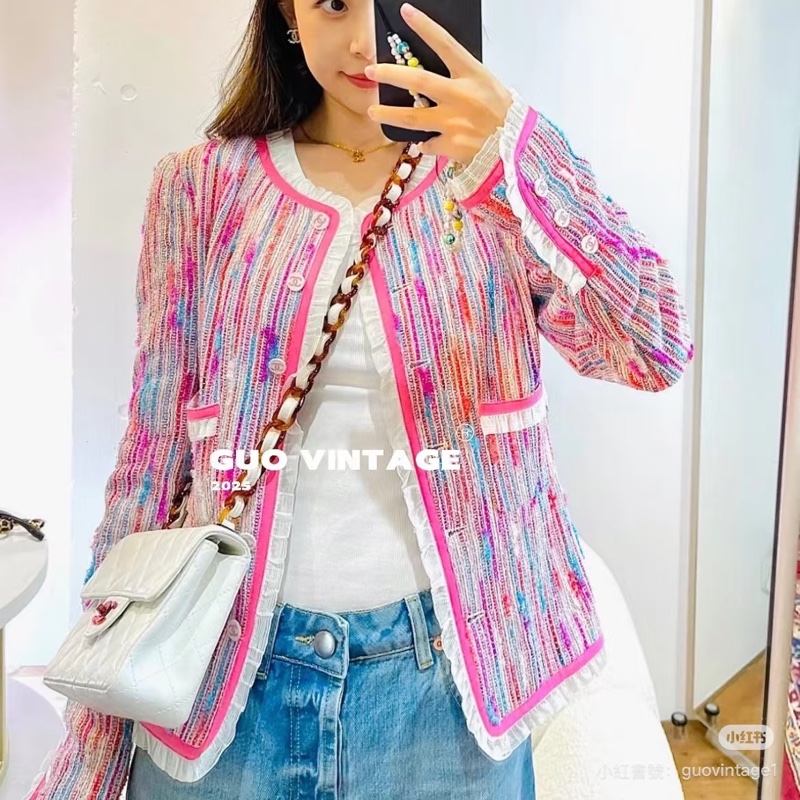 CHANEL 香奈兒 Vintage 玳瑁 CF 方胖子 白色 斜背包 肩背包 側背包-4