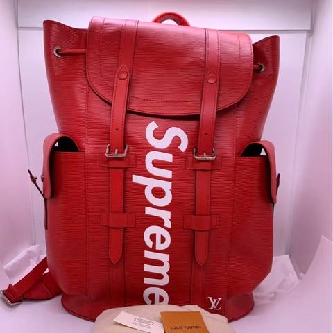 Louis Vuitton路易威登 supreme 聯名雙肩包，陳冠希同款，一包難求