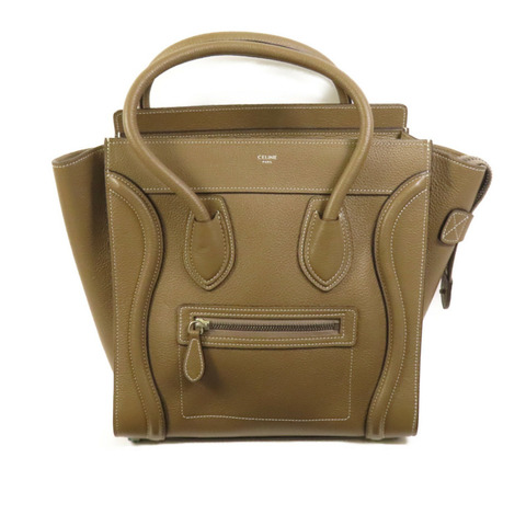 CELINE 牛皮皮革Micro Luggage手挽袋