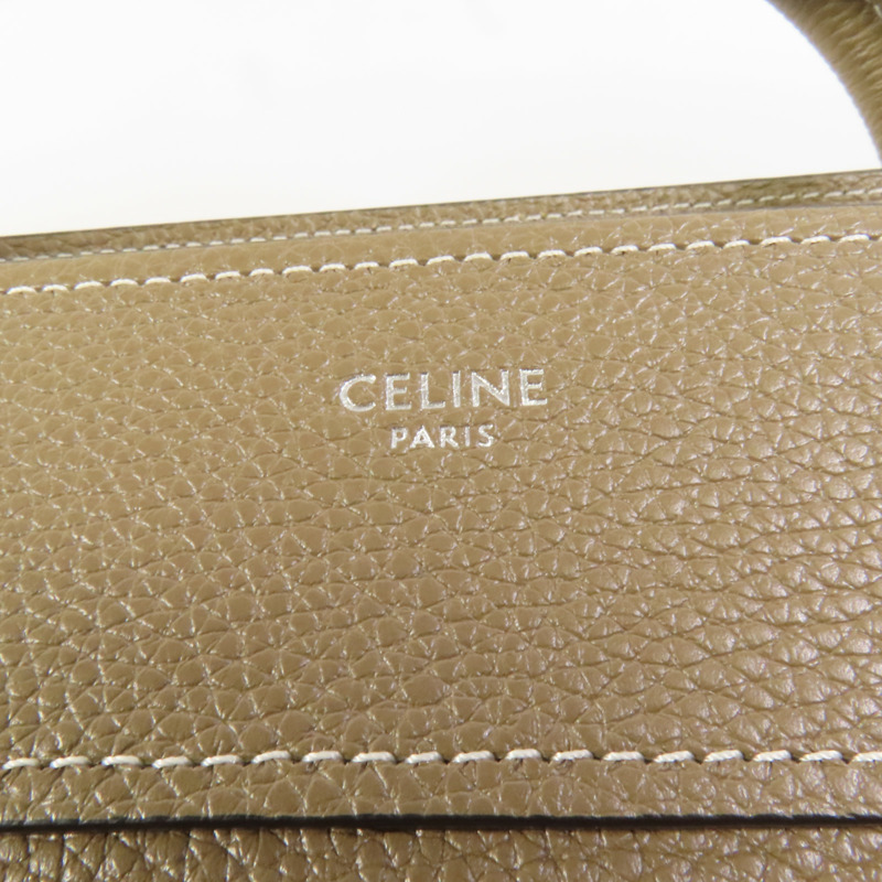 CELINE 牛皮皮革Micro Luggage手挽袋-6
