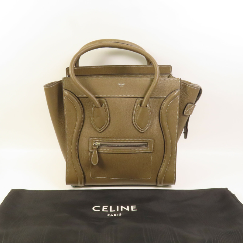 CELINE 牛皮皮革Micro Luggage手挽袋-9