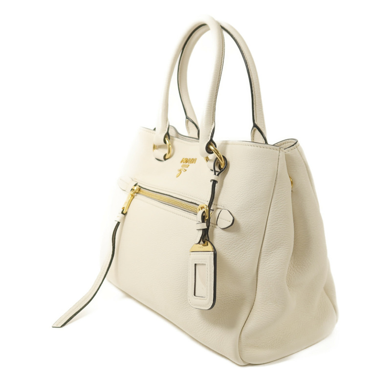 PRADA 牛皮皮革Shoulder Bag金扣手挽肩背兩用袋-2